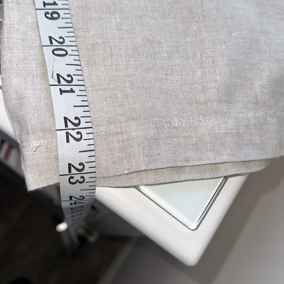 Allen Allen USA Linen Cropped Wide Leg Pant - Picture 8 of 10